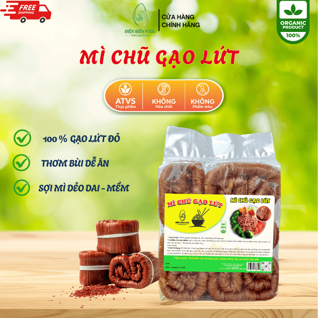 Mì Chũ Gạo Lứt Đỏ Điện Biên 1kg