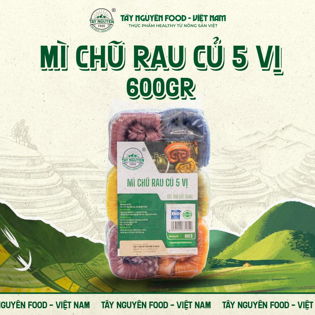 Mỳ chũ rau củ 5 vị 600g Tây Nguyên Food