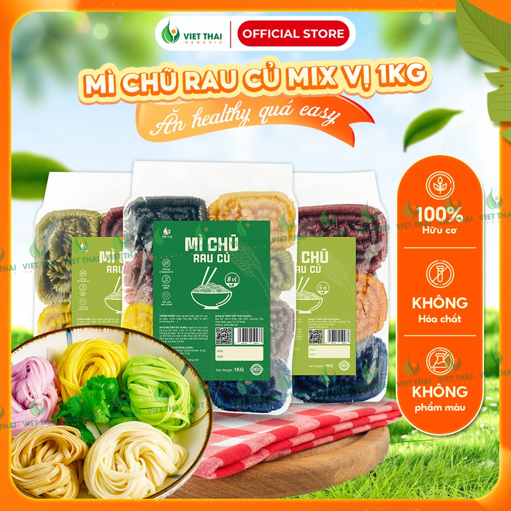 Mì Chũ Rau Củ Việt Thái Organic 1Kg