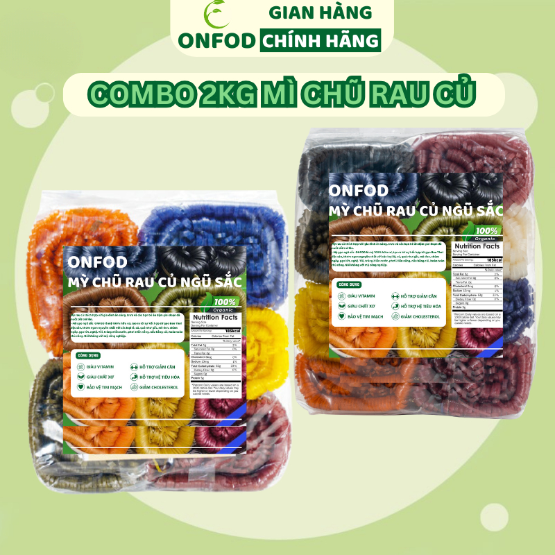 COMBO 2KG mì chũ rau củ ONFOD eat clean
